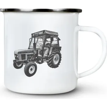Zetor 7211, V9 - Plechový hrnek VELKÝ 400ml (500 ml po okraj) - 400 ml