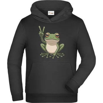 Pánské tričko Peace Žabák - Dětská mikina s kapucí - 140 cm