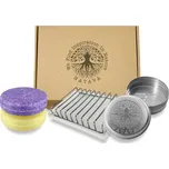 Dárkové balení NATAVA tuhý šampon a balzám Šípek s kovovou mýdlenkou a cestovní kulatou mýdlenkou