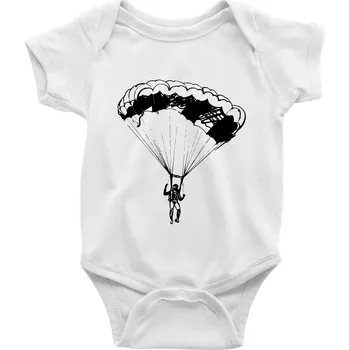 Kojenecké oblečení Parašutista - Body kojenecké s krátkým rukávem - Krátký r. do 3 měs ( Bílá )
