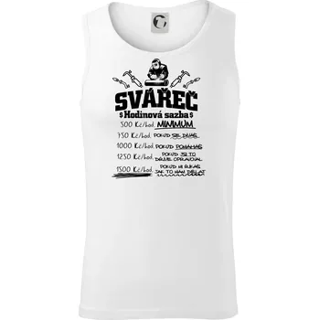 Svářeč - hodinová sazba - Tílko pánské Core - XL ( Bílá )
