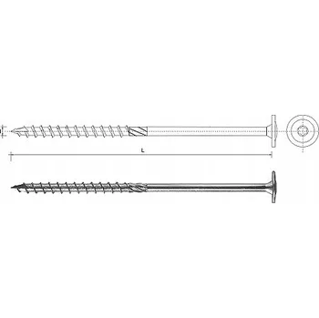Vrut TESAŘSKÉ VRUTY KONSTRUKČNÍ DO DŘEVA TORX T40 8X160MM 50 KS