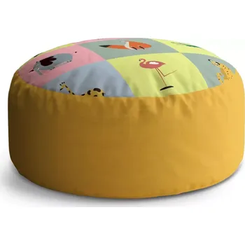 Taburet Sablio Taburet Circle Zvířátka ze Zoo: 38x48 cm