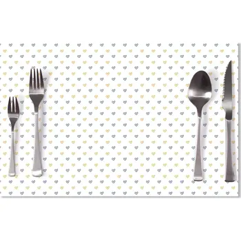 prostírání Sablio Prostírání Malované srdce na bílé: 40x30cm