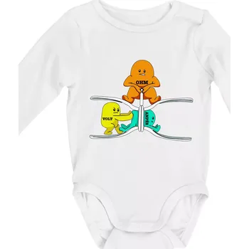 Elektřina v praxi - Body kojenecké s dlouhým rukávem - Dlouhý r. do 3 měs ( Bílá )