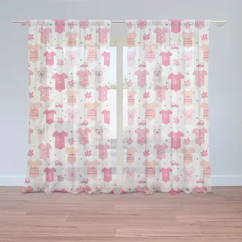 Záclona Sablio Záclony Růžové oblečky: 2ks 150x250cm