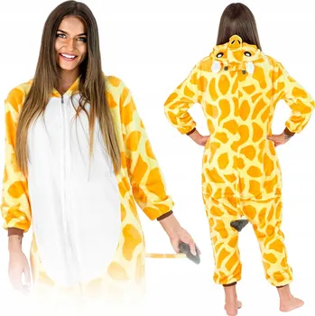 Dámské pyžamo Teplé jednodílné pyžamo s rozepínacím zipem onesie kigurumi dámské teplákovka M