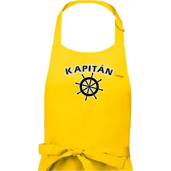 Kuchyňská zástěra Kapitán kormidlo - Pánská zástěra na vaření - Univerzální velikost ( Žlutá )