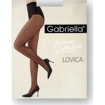 Dámské punčochy Punčocháče vzorované Gabriella Lovica 20 DEN černé Nero velikost 2