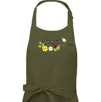 Kuchyňská zástěra Jsem víla vole! - Dámská zástěra na vaření - Univerzální velikost ( Khaki )