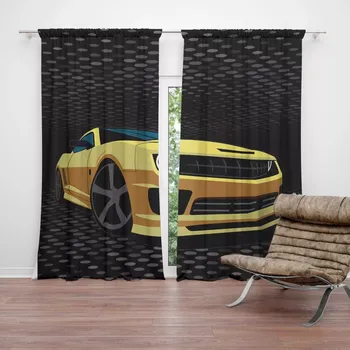 Závěs Sablio Závěs Chevrolet Camaro Puntíky: 2ks 140x250cm