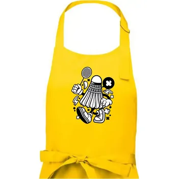 Kuchyňská zástěra Badmintoňák - Pánská zástěra na vaření - Univerzální velikost ( Žlutá )