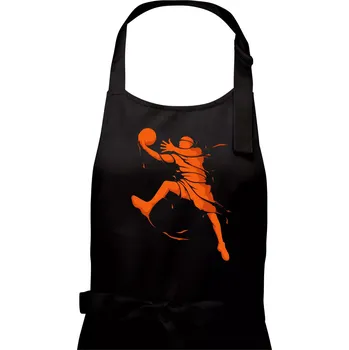 Kuchyňská zástěra Basketball player splash - Pánská zástěra na vaření - Univerzální velikost ( Černá )