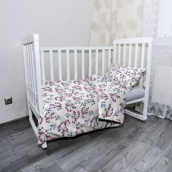 Povlečení Sablio Mikroplyšové dětské povlečení do postýlky Jeřabiny - 120x90 / 40x60