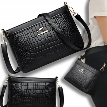 Kabelka Kabelka psaníčko EdiBazzar , eko kůže černá