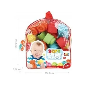 ostatní stavebnice Stavebnice gumové kostky 23 ks Batoh pro děti 12M+ Ideální jako Dárek