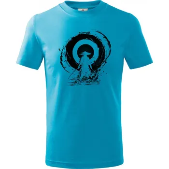 Pánské oblečení Osamělý válečník, černý tisk - Dětské tričko Basic - 146 cm/10 let