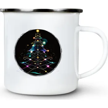 Cyber Vánoce - Plechový hrnek VELKÝ 400ml (500 ml po okraj) - 400 ml