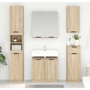 Koupelnový nábytek vidaXL Koupelnová skříň s úložištěm Sonoma dub 64,5 x 33,5 x 59 cm