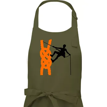 Kuchyňská zástěra Lano horolezec - Pánská zástěra na vaření - Univerzální velikost ( Khaki )