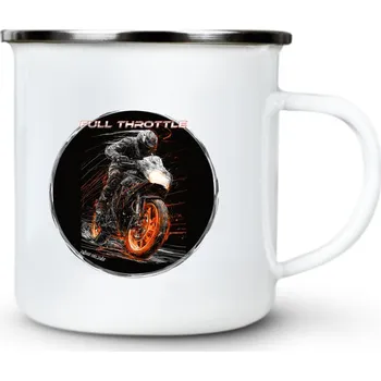 Pánská móda Full Throttle - Plechový hrnek VELKÝ 400ml (500 ml po okraj) - 400 ml