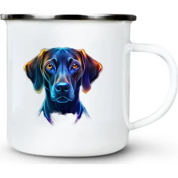 Výmarský ohař, neon - Plechový hrnek VELKÝ 400ml (500 ml po okraj) - 400 ml