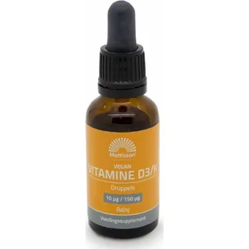 Doplněk stravy Mattisson Vegan Vitamín D3 + K Baby (25 ml) 25ml – osobní odběr v Pardubicích a Jihlavě
