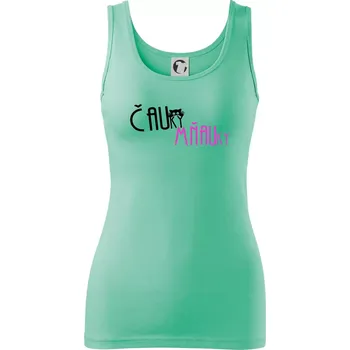 Dámské tričko Čauky mňauky - Dámské tílko - XL ( Mátová )