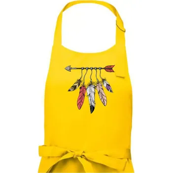 Kuchyňská zástěra Indiánský šíp - Dámská zástěra na vaření - Univerzální velikost ( Žlutá )