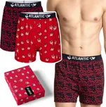 ATLANTIC 2GMB-003 pánské BOXERKY bavlněné DÁREK volné šortky 2-BALENÍ - M