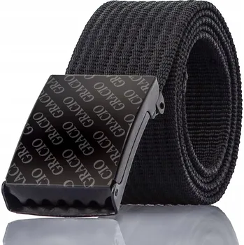 Opasek Pánský ČERNÝ Pásek ke kalhotám s černou přezkou Gracio 105 cm