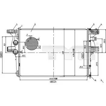 Chladič motoru TYC Chladič, chlazení motoru 715-0005 TYC 715-0005