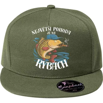 Pánské tričko Největší pohoda je na RYBÁCH - Kšiltovka, čepice 5P RAP - nastavitelná