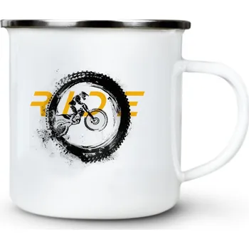 Enduro - RIDE - Plechový hrnek VELKÝ 400ml (500 ml po okraj) - 400 ml