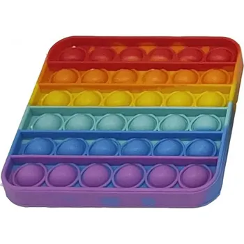 POP IT Pop it Antistresová hračka - čtverec duha