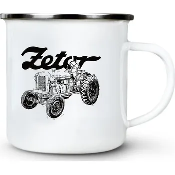 Zetor 25, V6 - Plechový hrnek VELKÝ 400ml (500 ml po okraj) - 400 ml