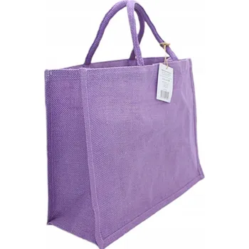 Nákupní taška Jutová taška nákupní EKO fialová vřesová velká 40,5x18x32,5 cm