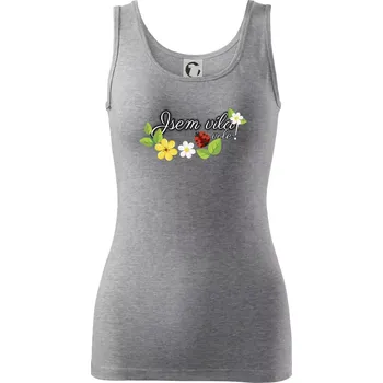 Dámské tričko Jsem víla vole! - Dámské tílko - XL ( Tmavě šedý melír )