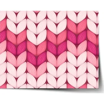 Plakát Sablio Plakát Tříbarevné růžové pletení - 60x40 cm