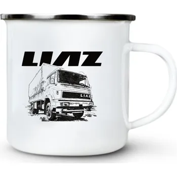 LIAZ 100.05, v12 - Plechový hrnek VELKÝ 400ml (500 ml po okraj) - 400 ml