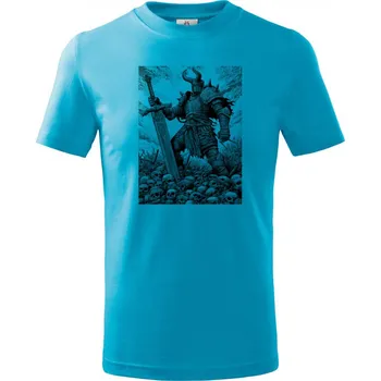 Pánské tričko Král bojiště, černý tisk - Dětské tričko Basic - 158 cm/12 let