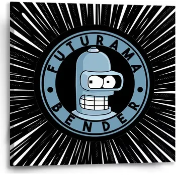 Obraz Sablio Obraz Futurama Bender Vesmír - 50x50 cm