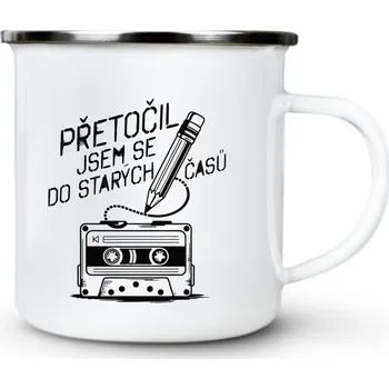 Pánská móda Přetočil jsem se do starých časů - Plechový hrnek VELKÝ 400ml (500 ml po okraj) - 400 ml