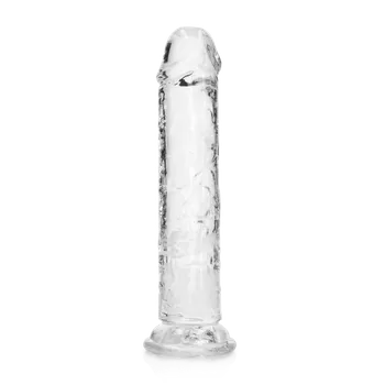 Dildo RealRock Crystal Clear Realistic 7 průhledné dildo s přísavkou 20 x 3,8 cm