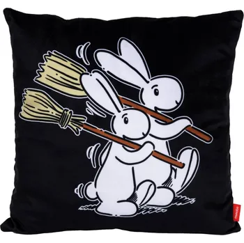 Moravská Ústředna Brno Polštář Bob a Bobek 30 x 30 cm, práce černý