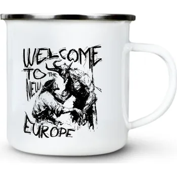 Welcome To The New Europe - Plechový hrnek VELKÝ 400ml (500 ml po okraj) - 400 ml