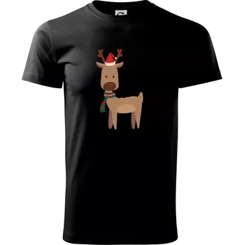 Pánské tričko Vánoční sob - Triko extra velké (5-8XL) - 7XL ( Černá )