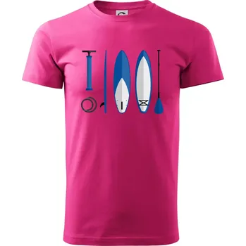 Pánská móda Paddleboard set - Klasické pánské triko vyšší gramáže - S ( Purpurová )