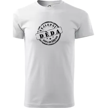 Razítko - nejlepší děda - Triko extra velké (5-8XL) - 8XL ( Bílá )