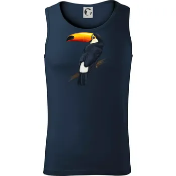 Tukan kreslený - Tílko pánské Core - XL ( Námořní modrá (velmi tmavá - téměř černá) )